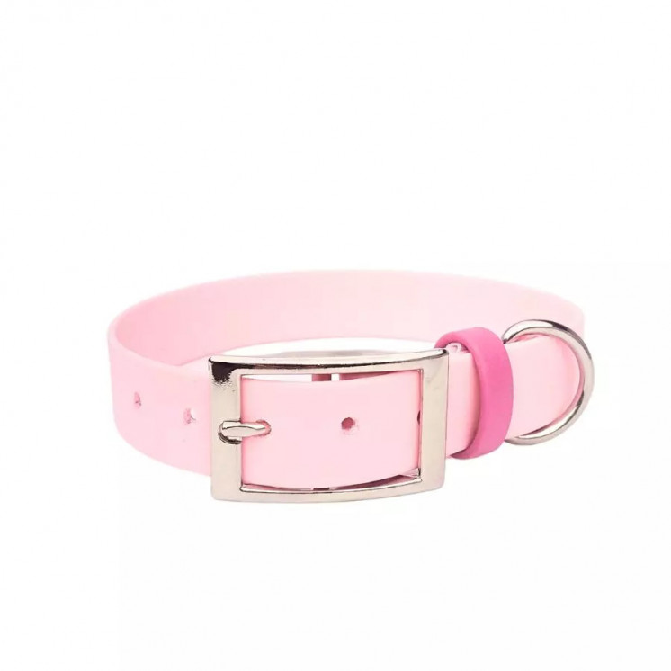 Ensemble collier en biothane rose Barbapapa  et laisse (2ème démarque -25% au lieu de 15%)