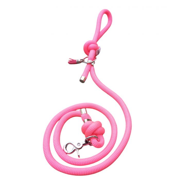 Collier en Biothane rose Pithaya et laisse (2ème démarque -25% au lieu de 15%)