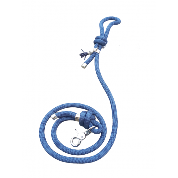 Collier en Biothane   Bleu Marine et sa laisse (2ème démarque -25% au lieu de 15%)