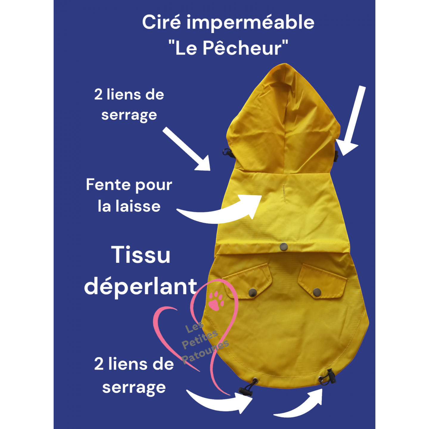 Ciré imperméable  Jaune  "Le Pêcheur"